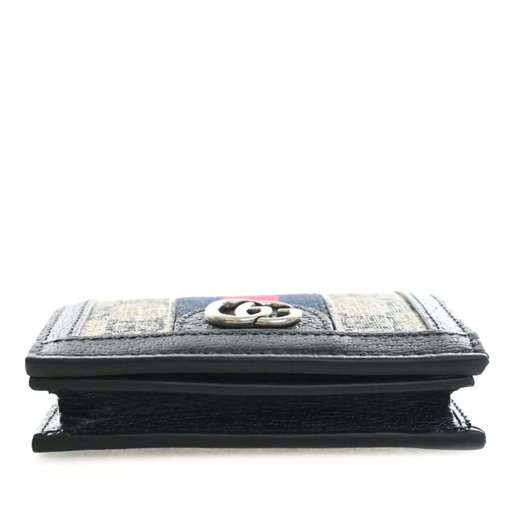 Gucci GG Supreme Web Ophidia Compact Wallet Beige Very good - Inside View