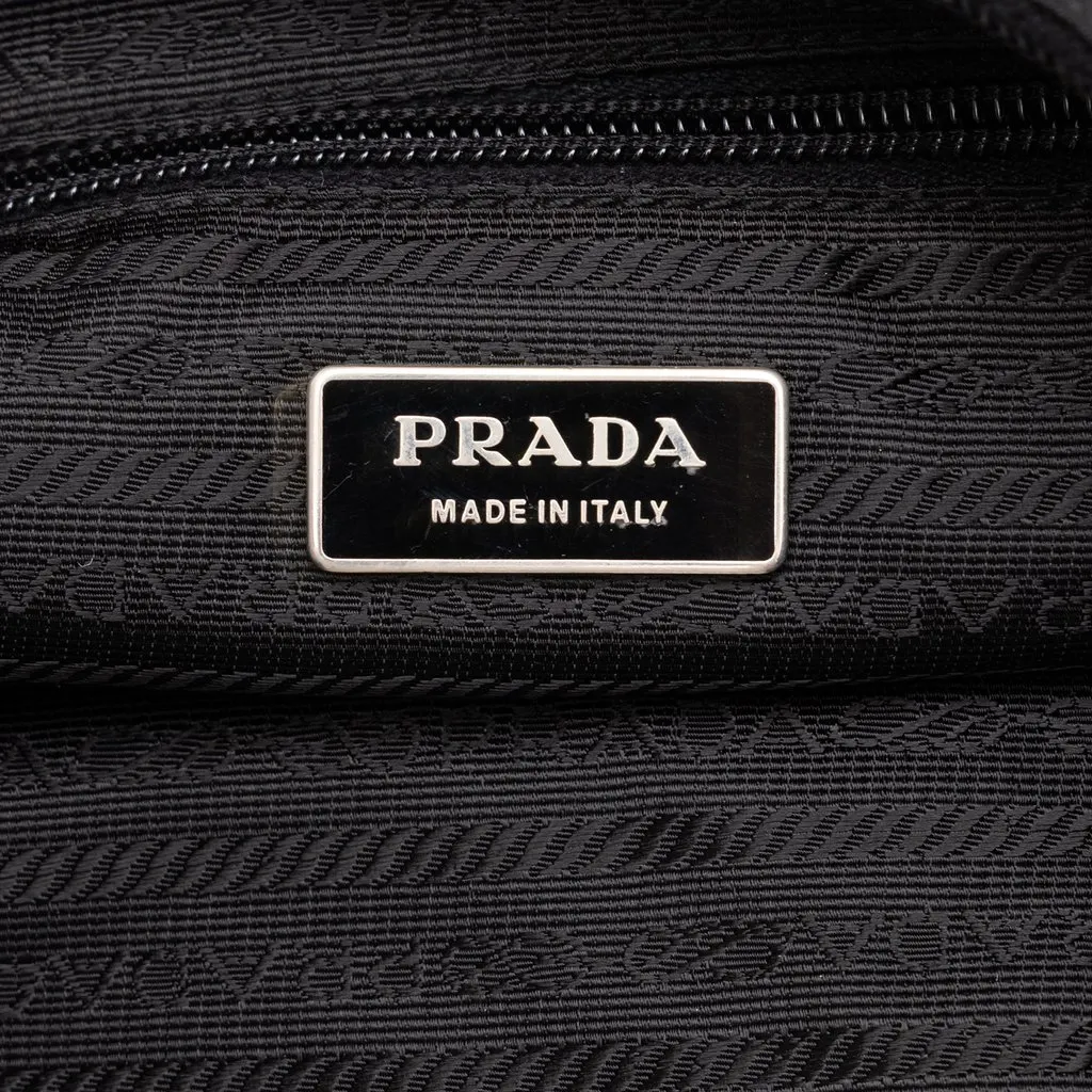 Prada Tessuto Triple Pocket Zip Top Crossbody Black Polyamide Very good - Box View