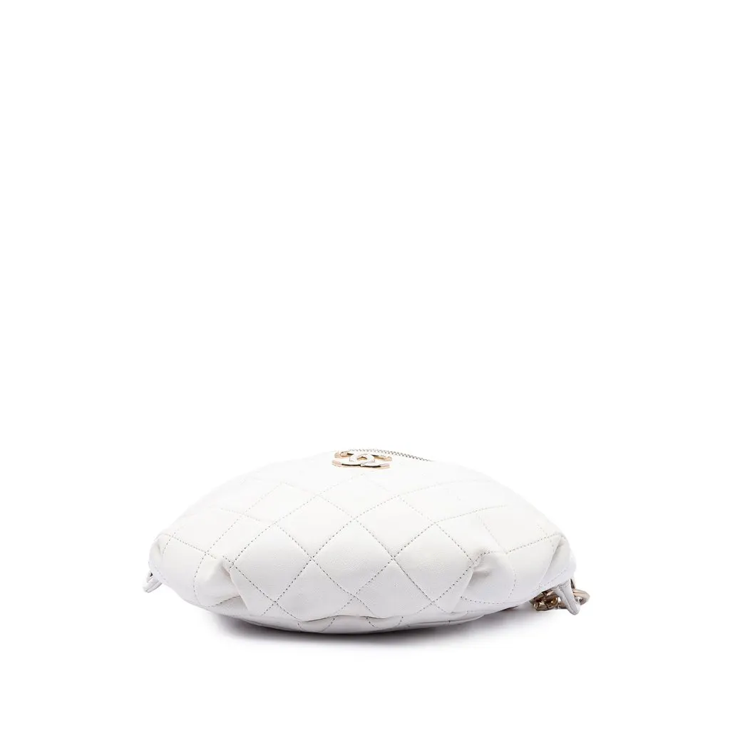 Chanel CC Quilted Calfskin Elegant Belt Bag White Leather Very good - Inside View