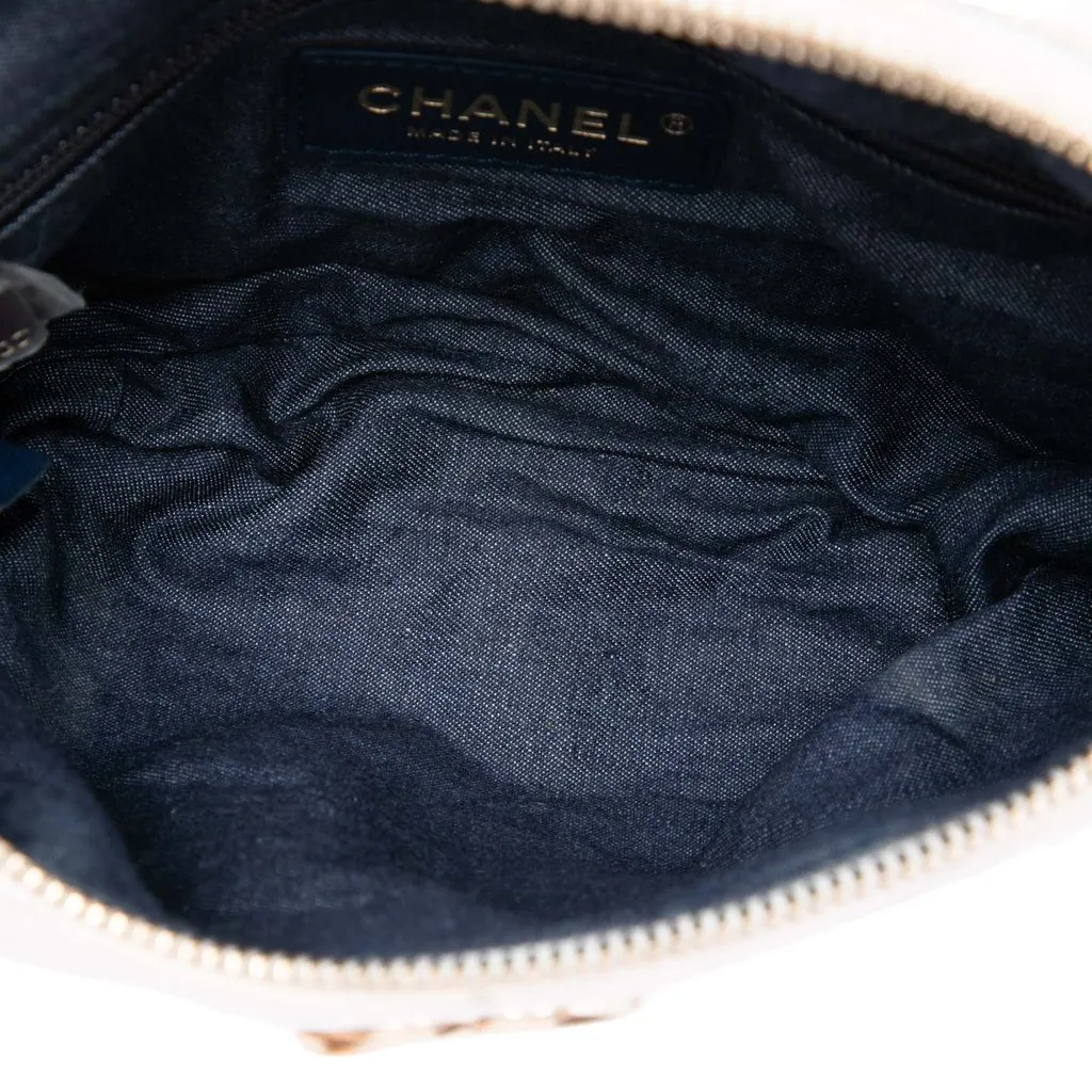 Chanel CC Quilted Calfskin Elegant Belt Bag White Leather Very good - Model View