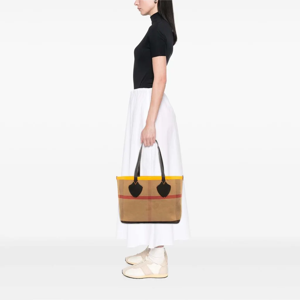 Burberry Mega Check Canvas The Giant Reversible Tote Beige Canvas Good - Box View