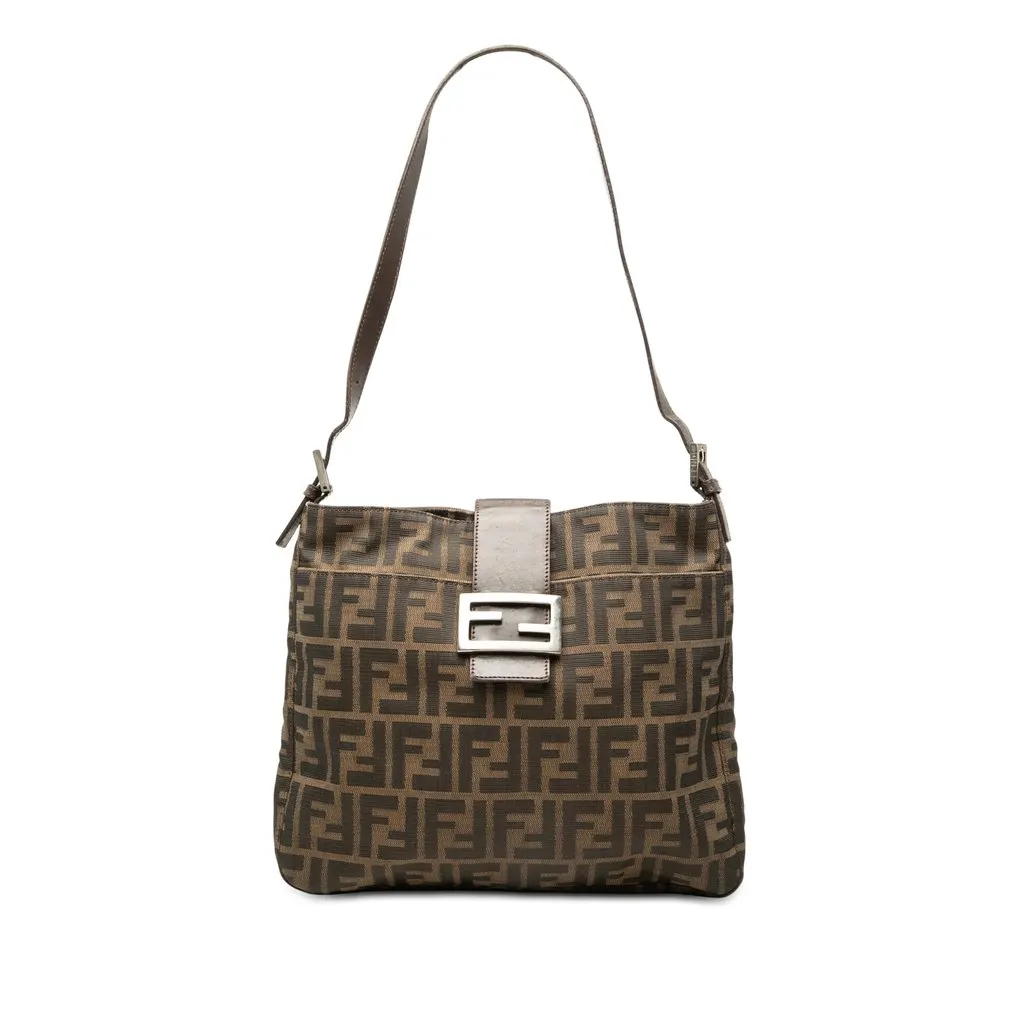 Fendi Zucca Canvas Shoulder Bag