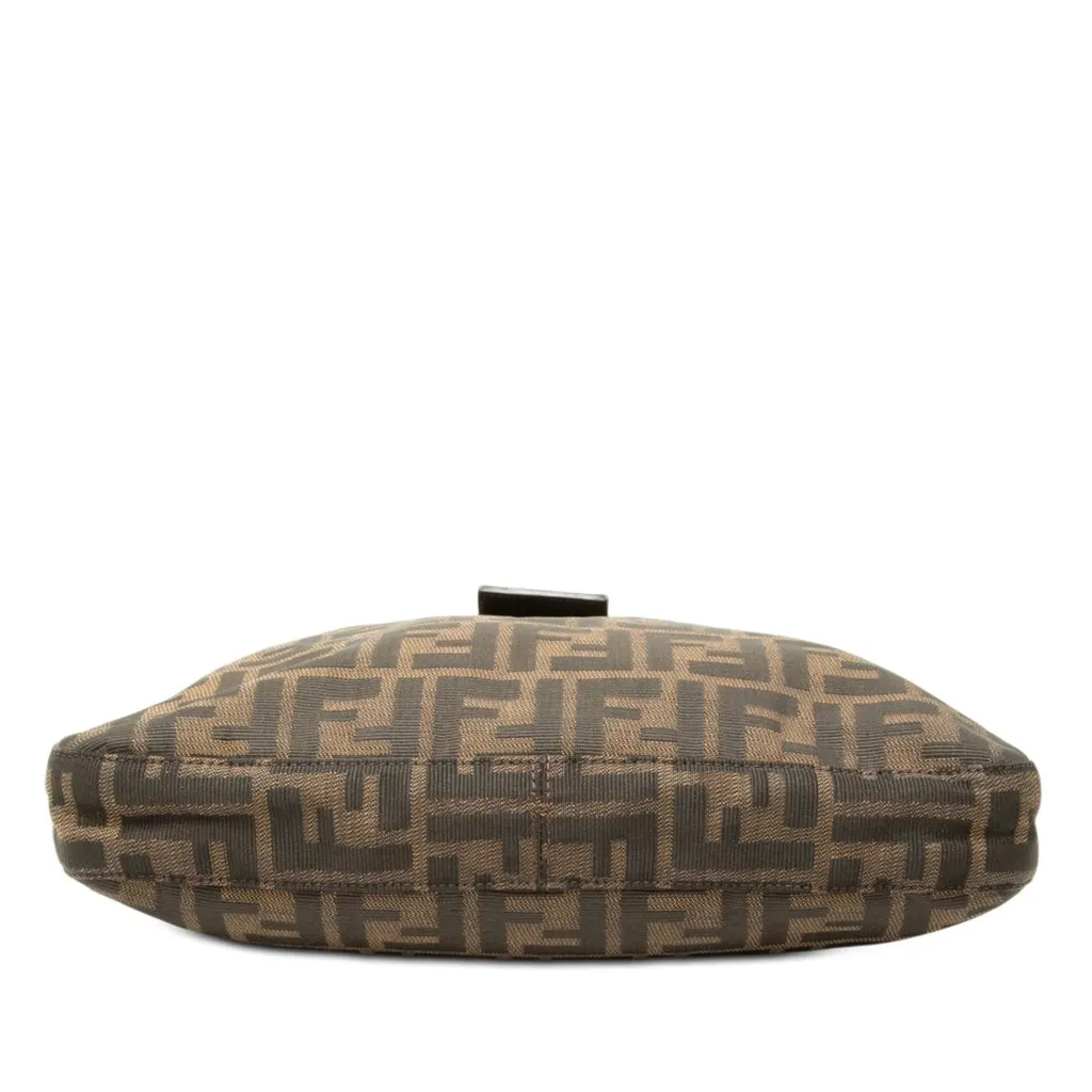 Fendi Zucca Canvas Shoulder Bag Brown Canvas Good - Inside View