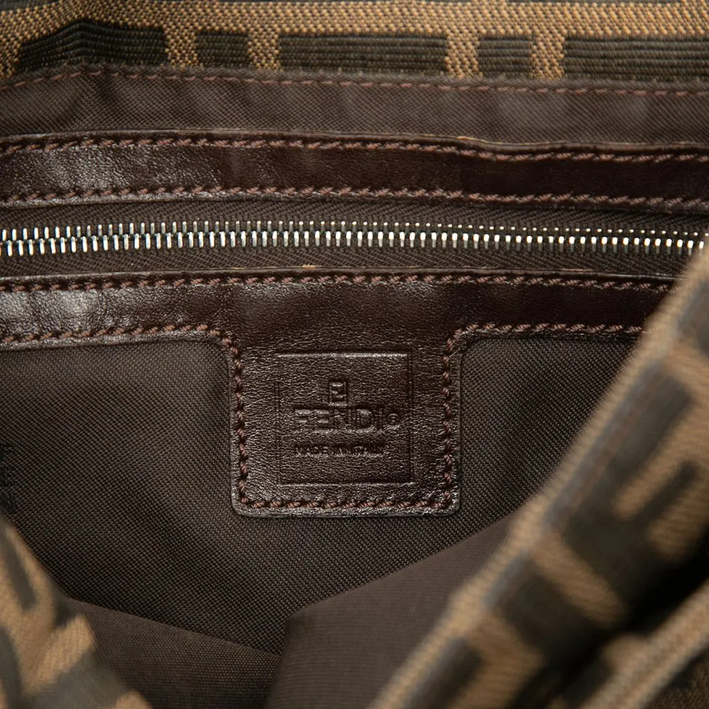 Fendi Zucca Canvas Shoulder Bag Brown Canvas Good - Box View