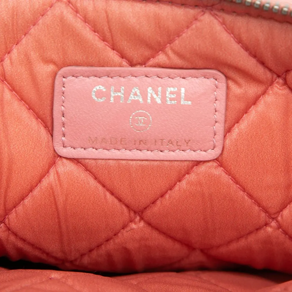Chanel Medium Quilted Lambskin Boy O Case Clutch Pink Leather Very good - Box View