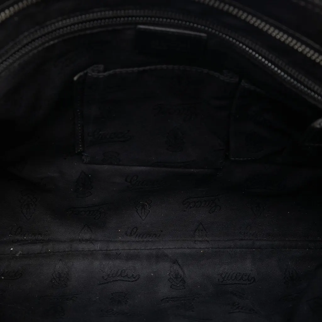 Gucci Fiat 500 Medium GG Imprime Web Messenger Bag Black Canvas Good - Model View