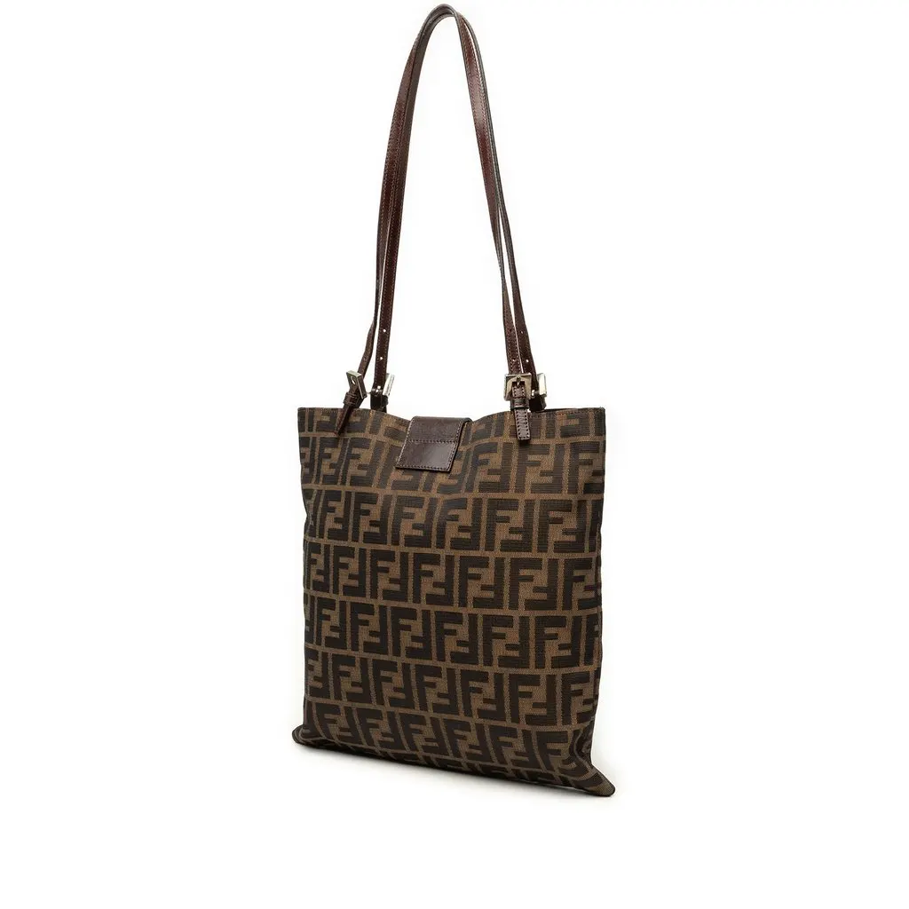 Fendi Zucca Canvas Tote Brown Very good - Back View