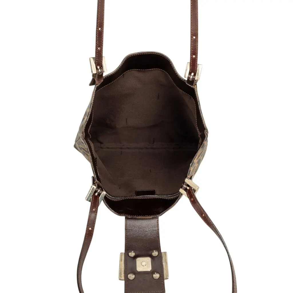 Fendi Zucca Canvas Tote Brown Very good - Model View