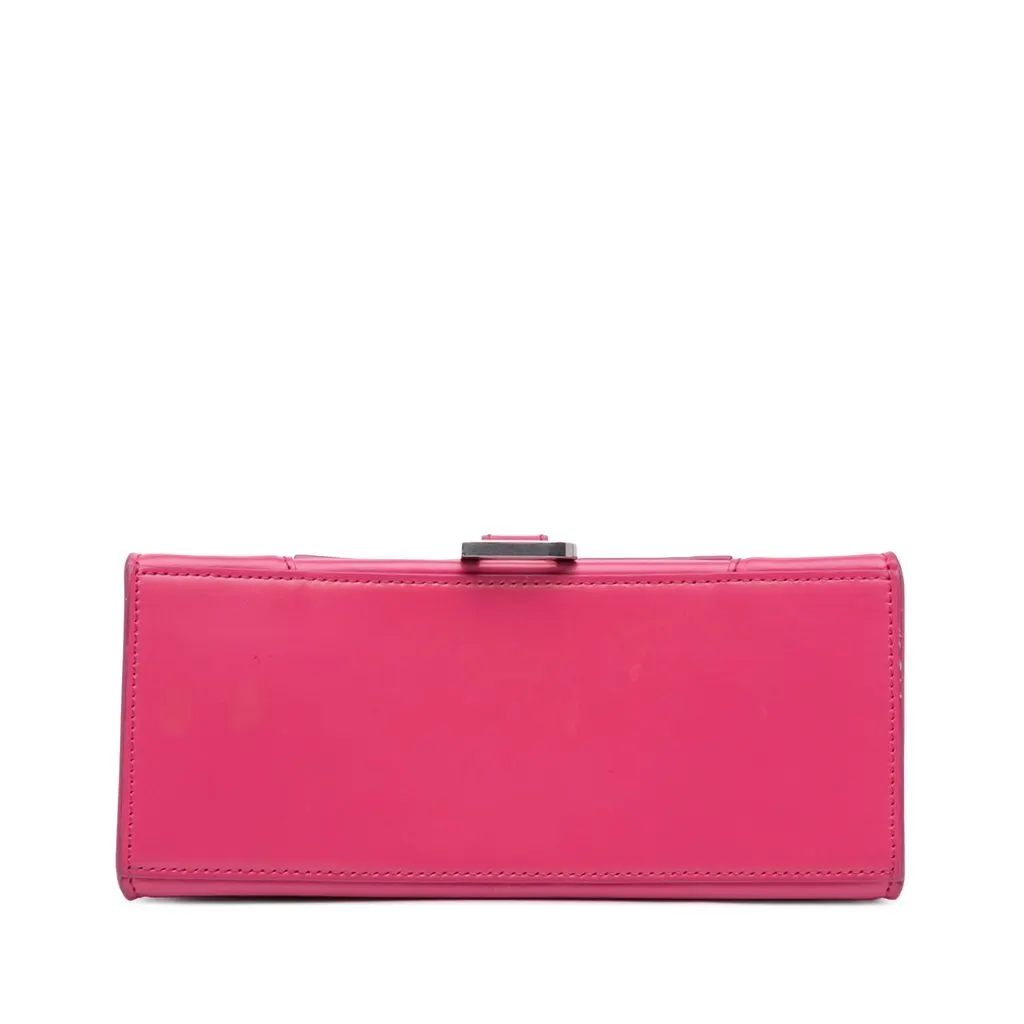 Balenciaga Small Shiny Box Calfskin Hourglass Satchel Pink Leather Very good - Inside View