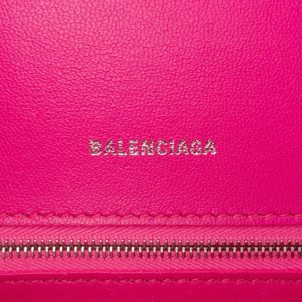 Balenciaga Small Shiny Box Calfskin Hourglass Satchel Pink Leather Very good - Box View