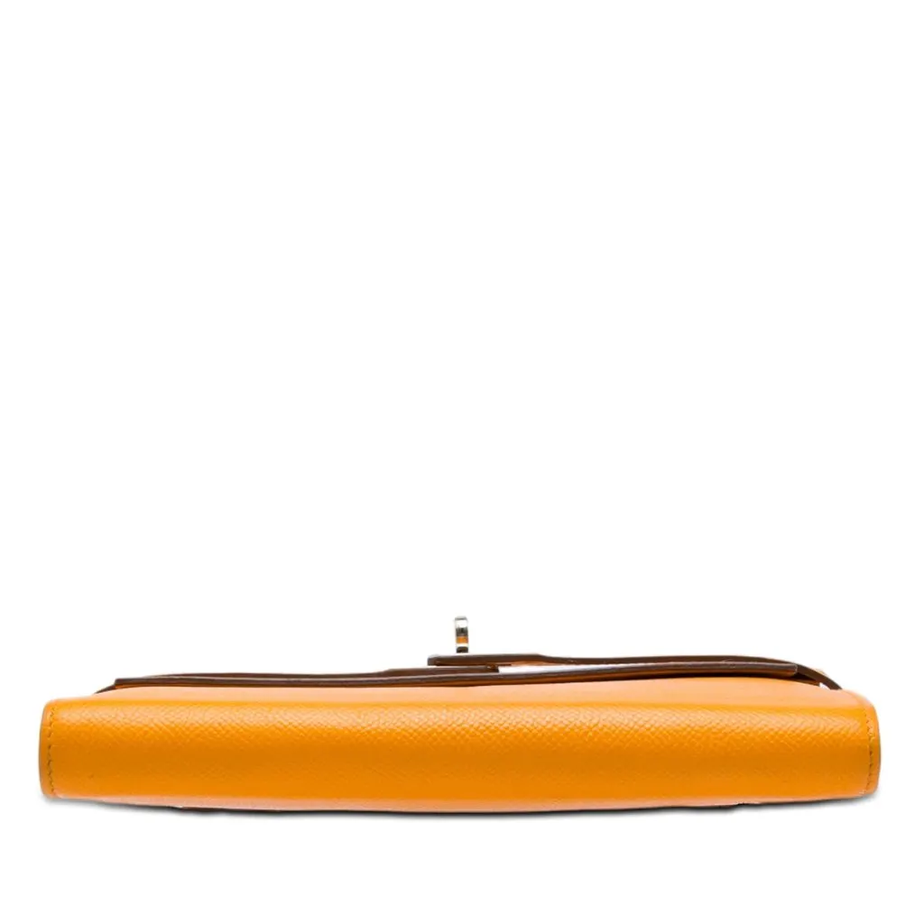 Hermès Epsom Kelly Longue Wallet Orange Leather Very good - Inside View