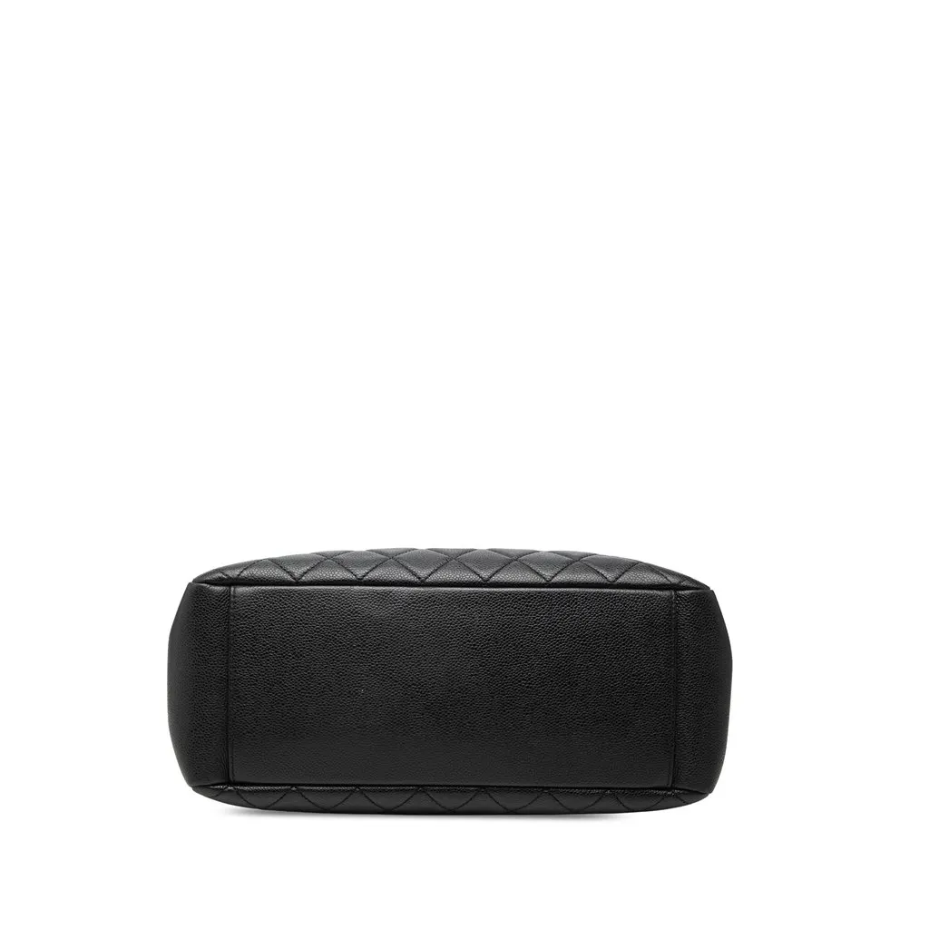 Chanel Caviar Grand Shopping Tote Black Leather Very good - Inside View