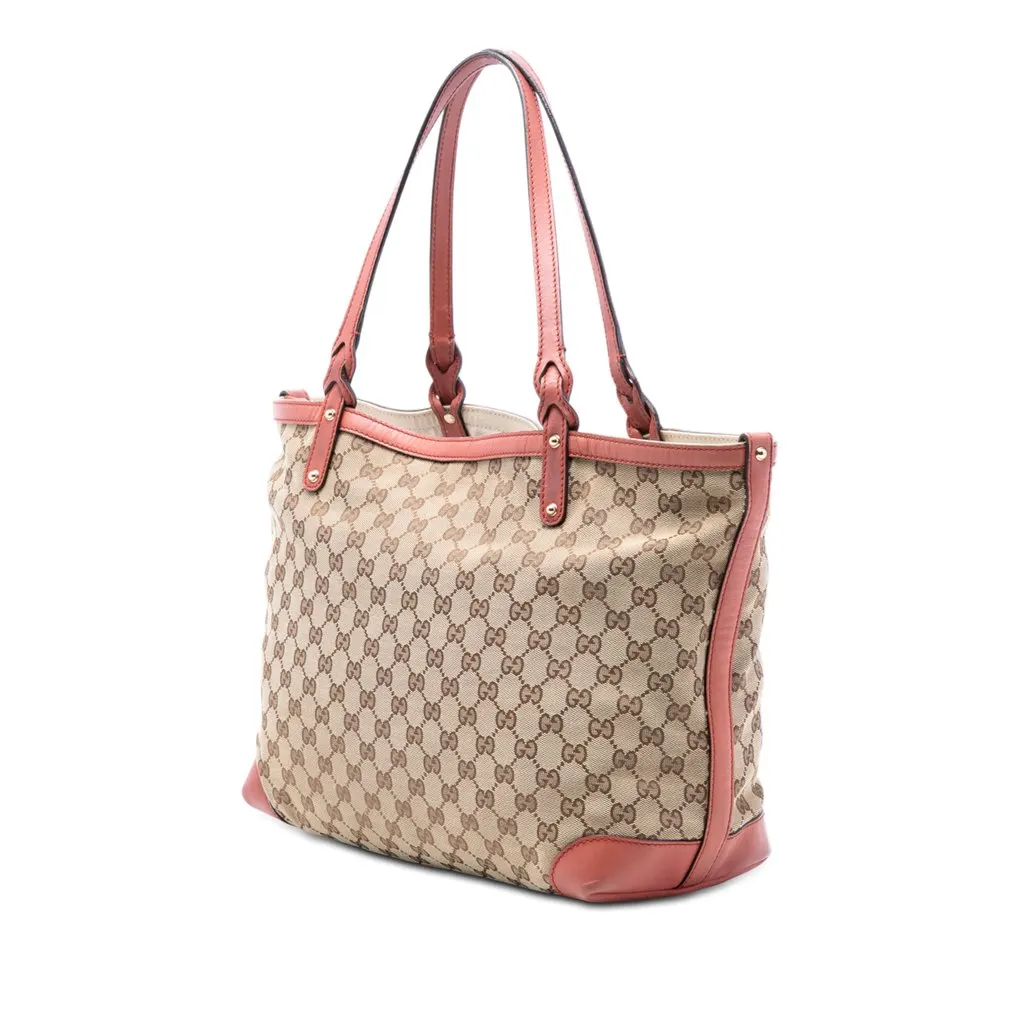 Gucci Medium GG Canvas Craft Tote Beige Very good - Back View