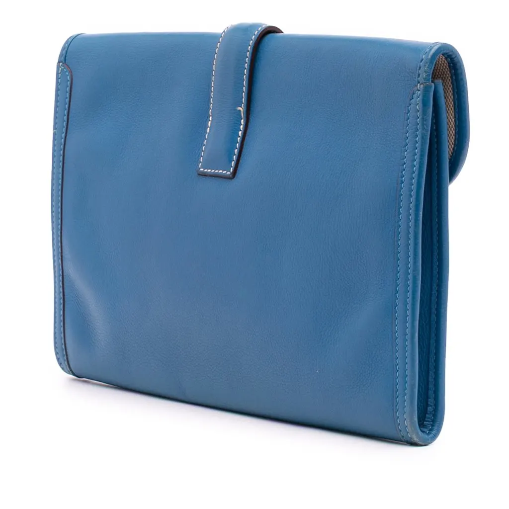 Hermès Swift Jige Elan 29 Blue Leather Very good - Back View