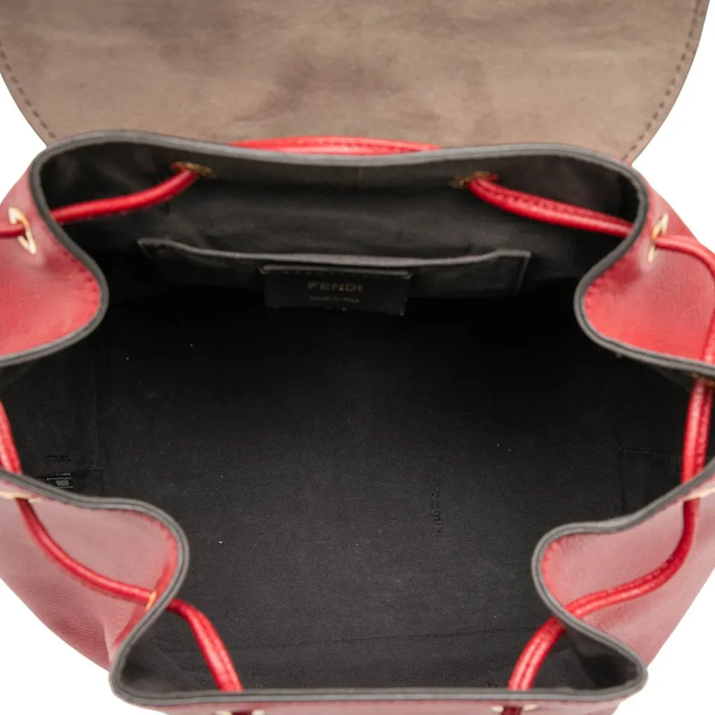 Fendi Leather F is Fendi Backpack Red Leather Very good - Model View
