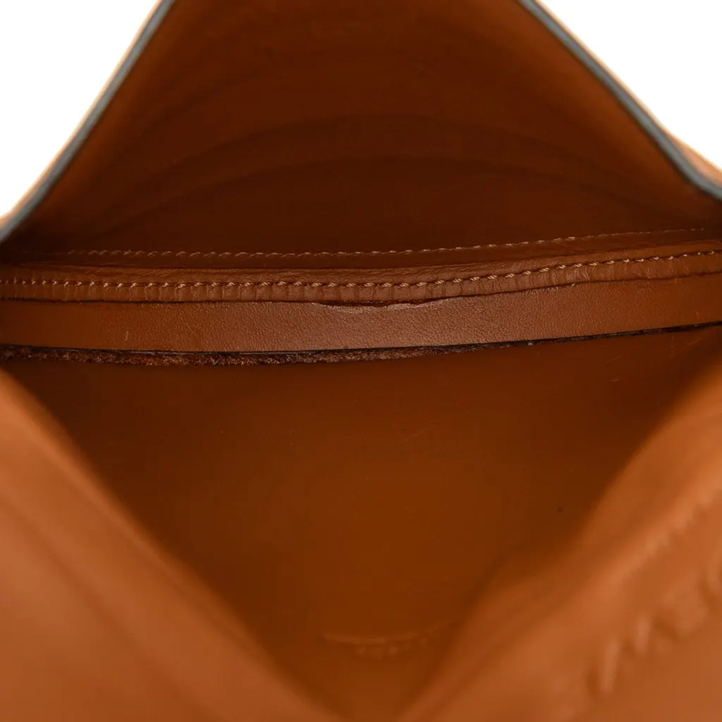 Loewe Small Soft Calfskin Heel Pouch Brown Leather Good - Model View