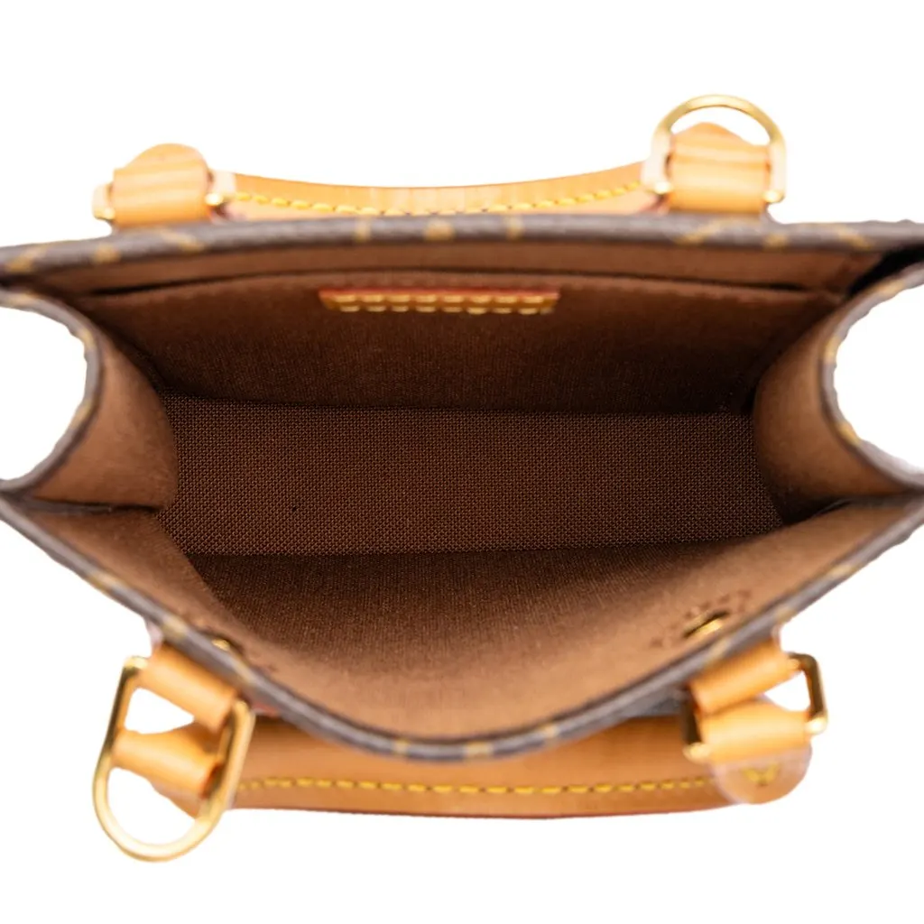 Louis Vuitton Monogram Petit Sac Plat Brown Canvas Very good - Model View