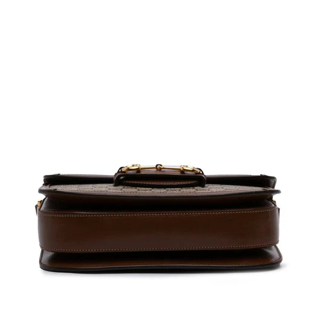 Gucci Medium GG Supreme Horsebit 1955 Shoulder Bag Beige Very good - Inside View