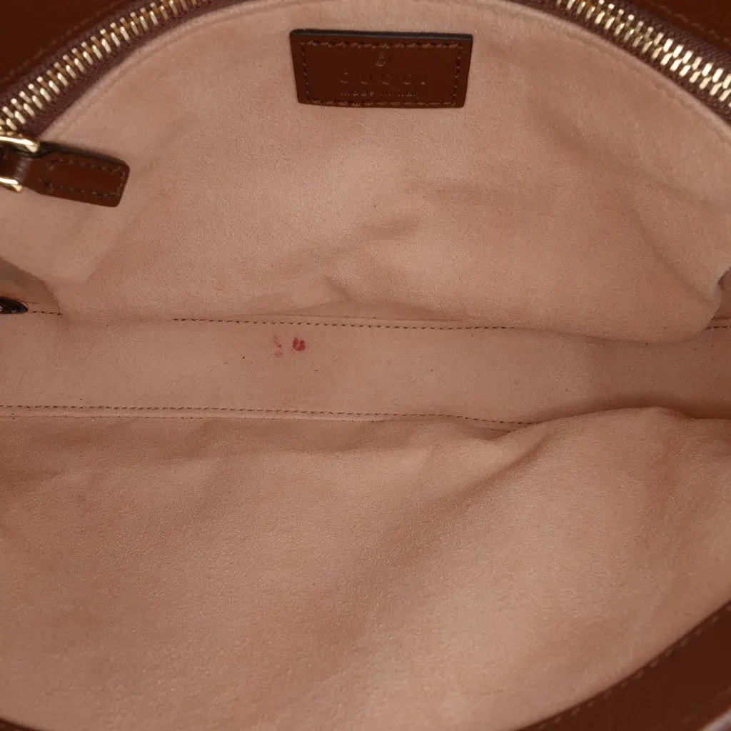 Gucci Medium GG Supreme Horsebit 1955 Shoulder Bag Beige Very good - Model View