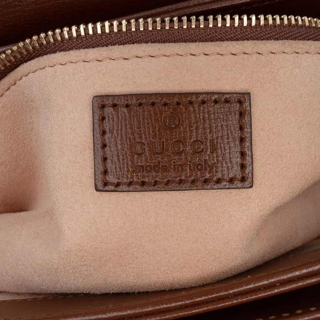 Gucci Medium GG Supreme Horsebit 1955 Shoulder Bag Beige Very good - Box View