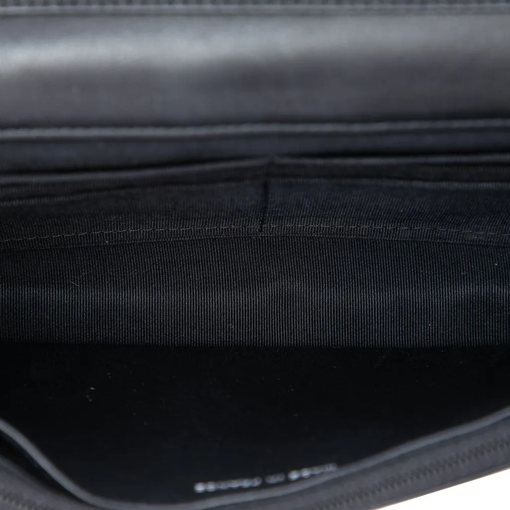 Chanel CC Quilted Patent Wallet On Chain Black Leather Very good - Model View