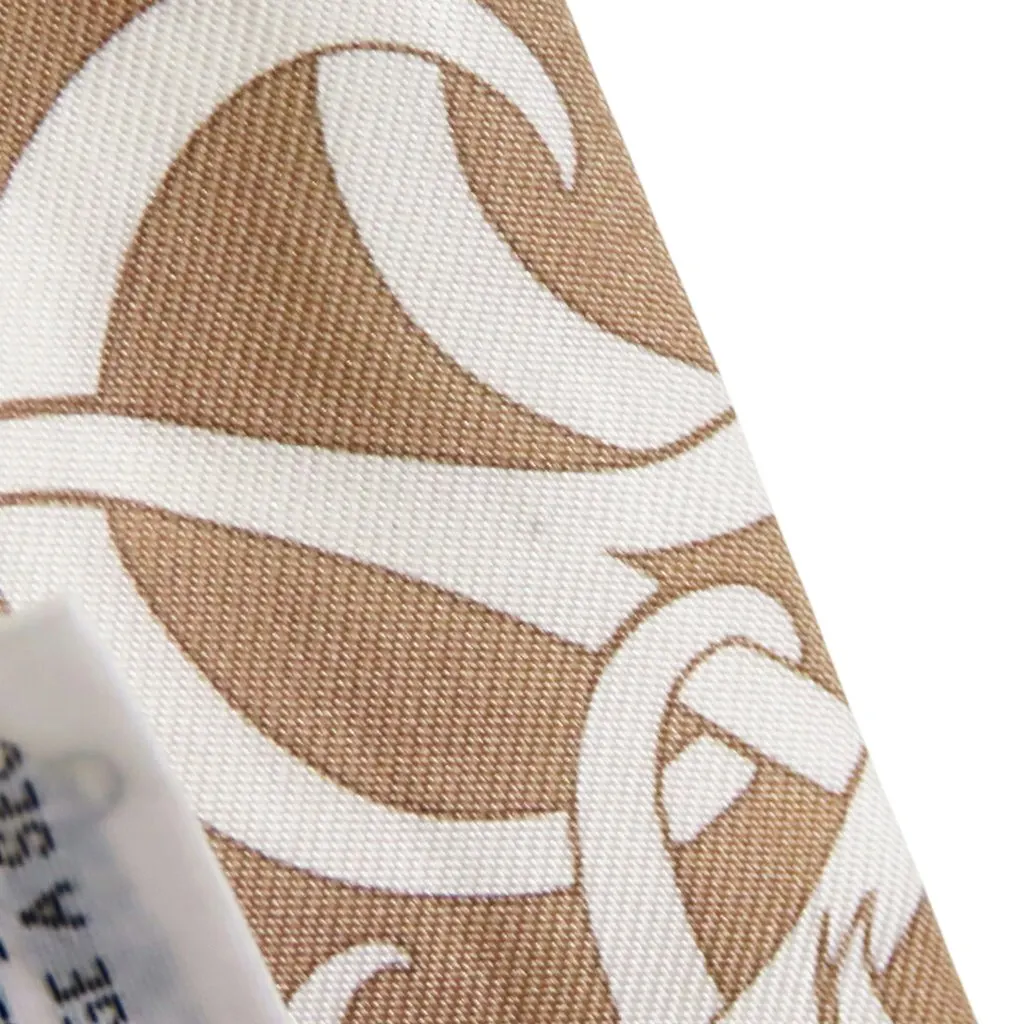 Hermès Ex Libris Silk Twilly Scarf Yellow Very good - Model View