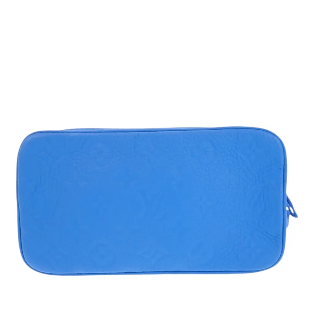 Louis Vuitton Monogram Taurillon Pochette Volga Blue Leather Very good - Back View