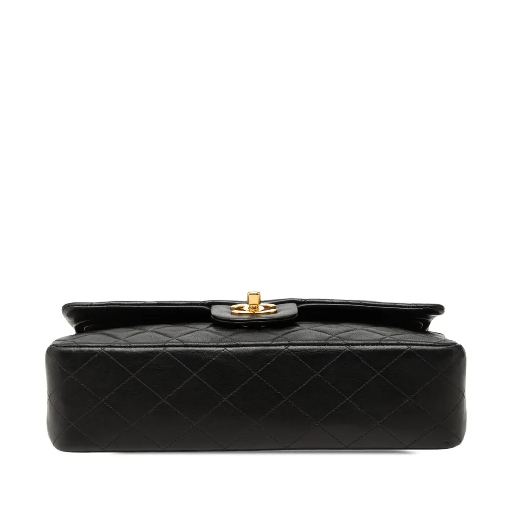 Chanel Medium Classic Lambskin Double Flap Black Leather Very good - Inside View