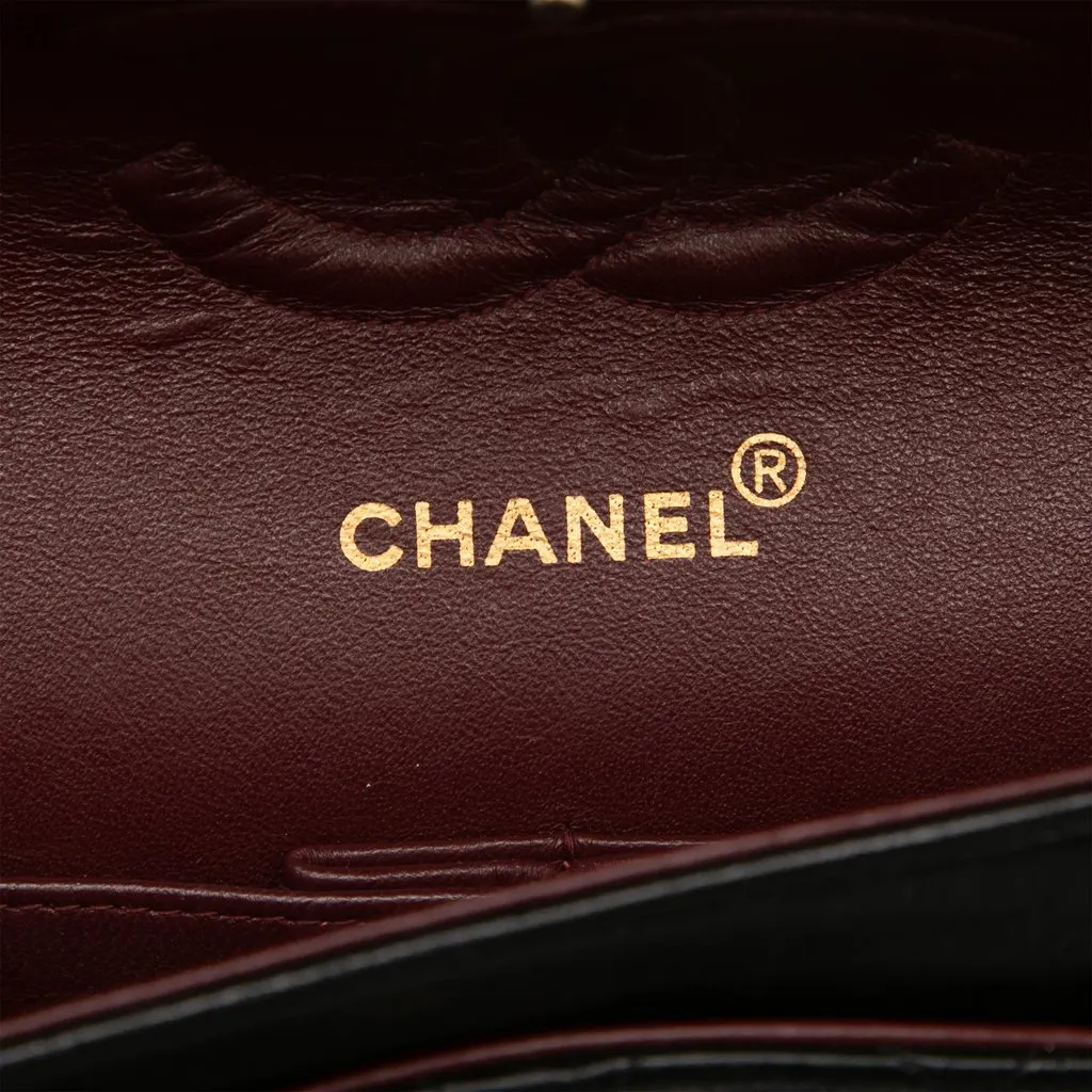 Chanel Medium Classic Lambskin Double Flap Black Leather Very good - Box View
