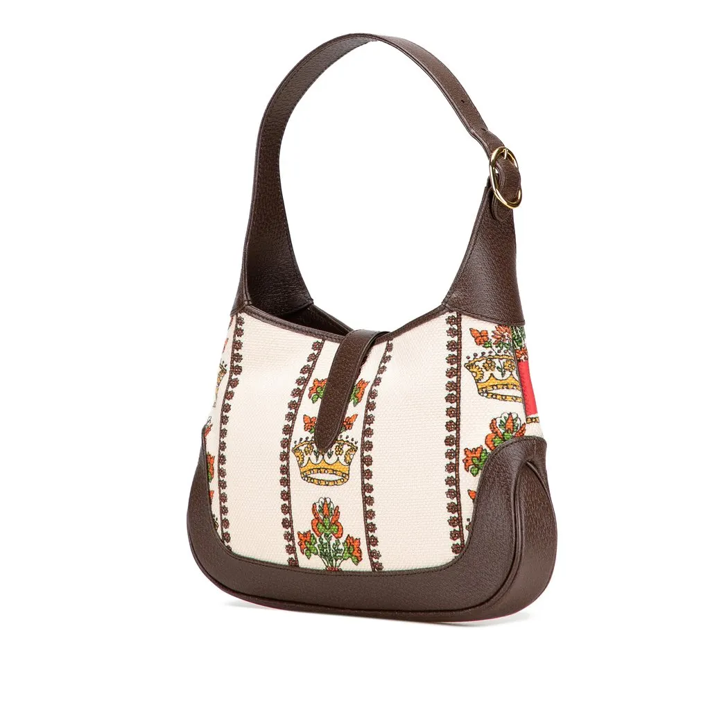 Gucci Small Canvas 100 Centennial Music Jackie 1961 Crossbody Brown Very good - Back View
