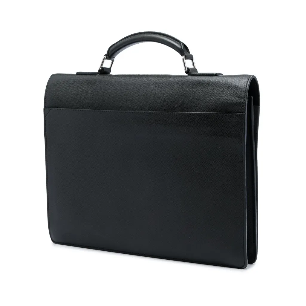 Louis Vuitton Taiga Neo Robusto 1 Briefcase Black Leather Good - Back View