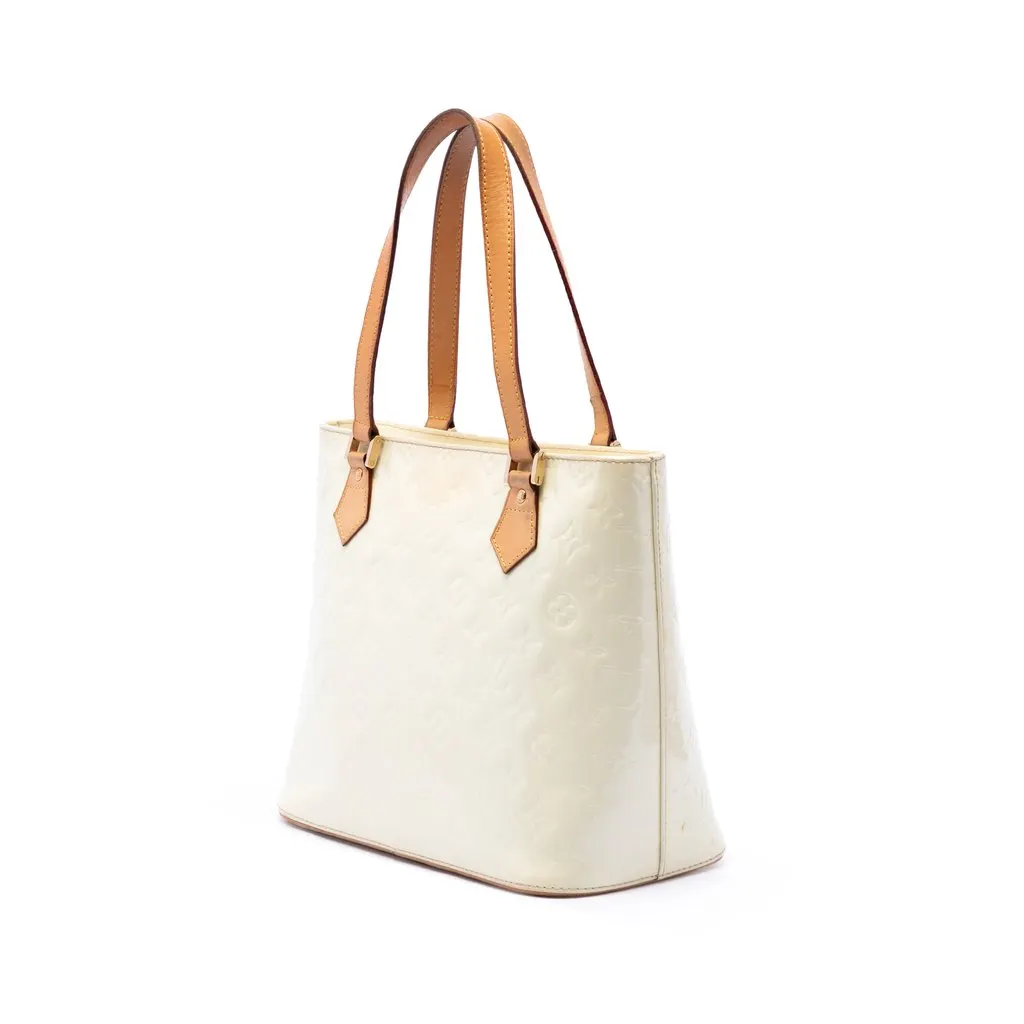 Louis Vuitton Monogram Vernis Houston White Leather Very good - Back View