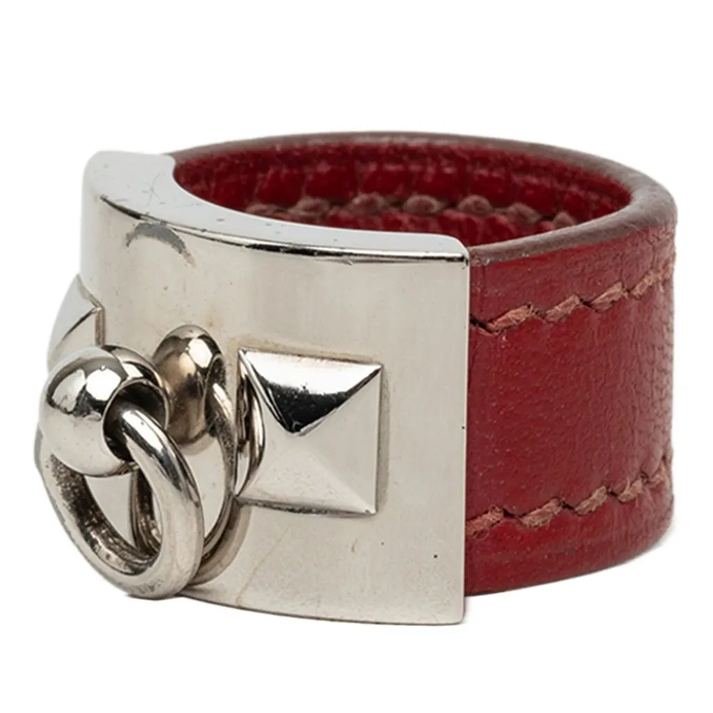 Hermès Palladium Plated Collier de Chien Ring Silver Palladium Very good - Back View