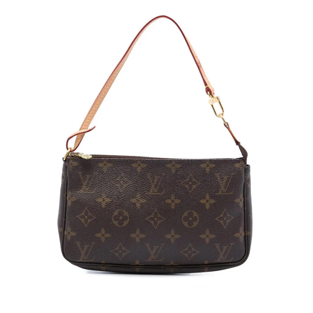 Louis Vuitton Monogram Pochette Accessoires Brown Very good - Front View