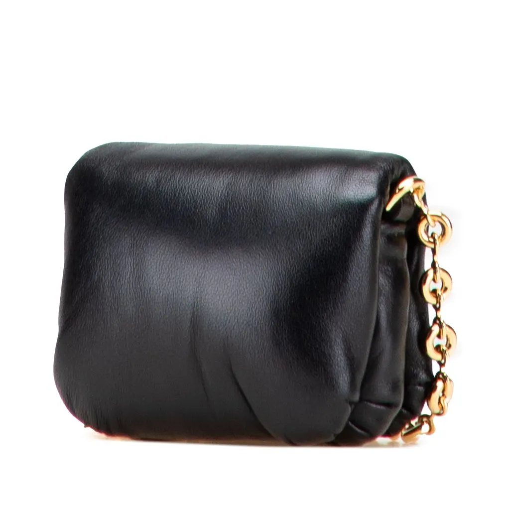 Loewe Shiny Lambskin Goya Puffer Case Black Leather Very good - Back View