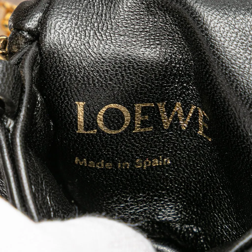 Loewe Shiny Lambskin Goya Puffer Case Black Leather Very good - Model View