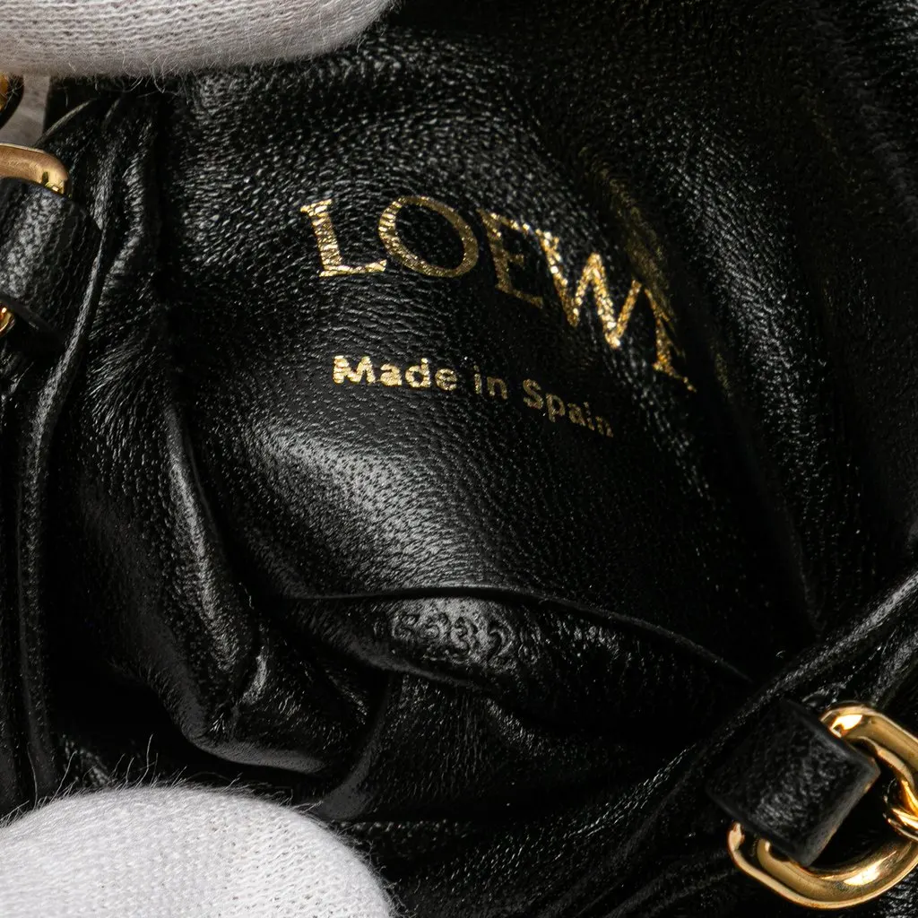 Loewe Shiny Lambskin Goya Puffer Case Black Leather Very good - Box View