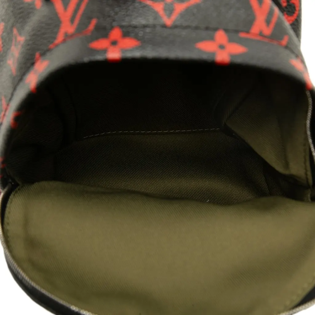 Louis Vuitton Limited Edition Monogram Infrarouge Mini Palm Springs Black Canvas Good - Model View