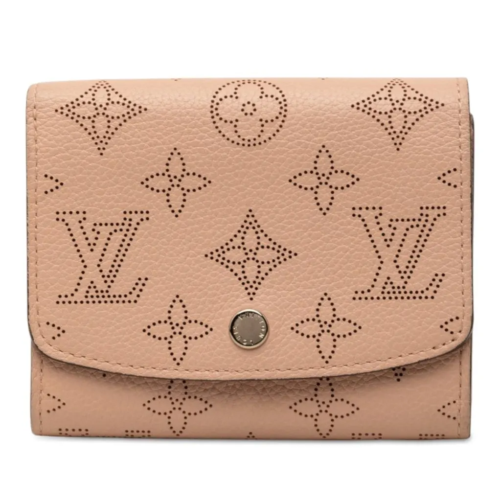 Louis Vuitton Monogram Mahina Iris Compact Wallet Pink Leather Good - Front View