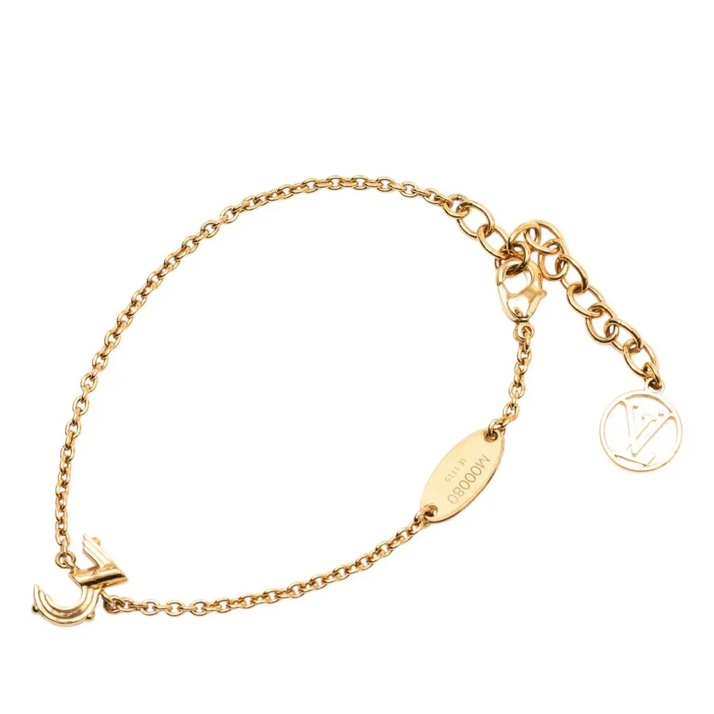 Louis Vuitton Gold Plated LV & Me Number 3 Bracelet Gold Metal Very good - Back View