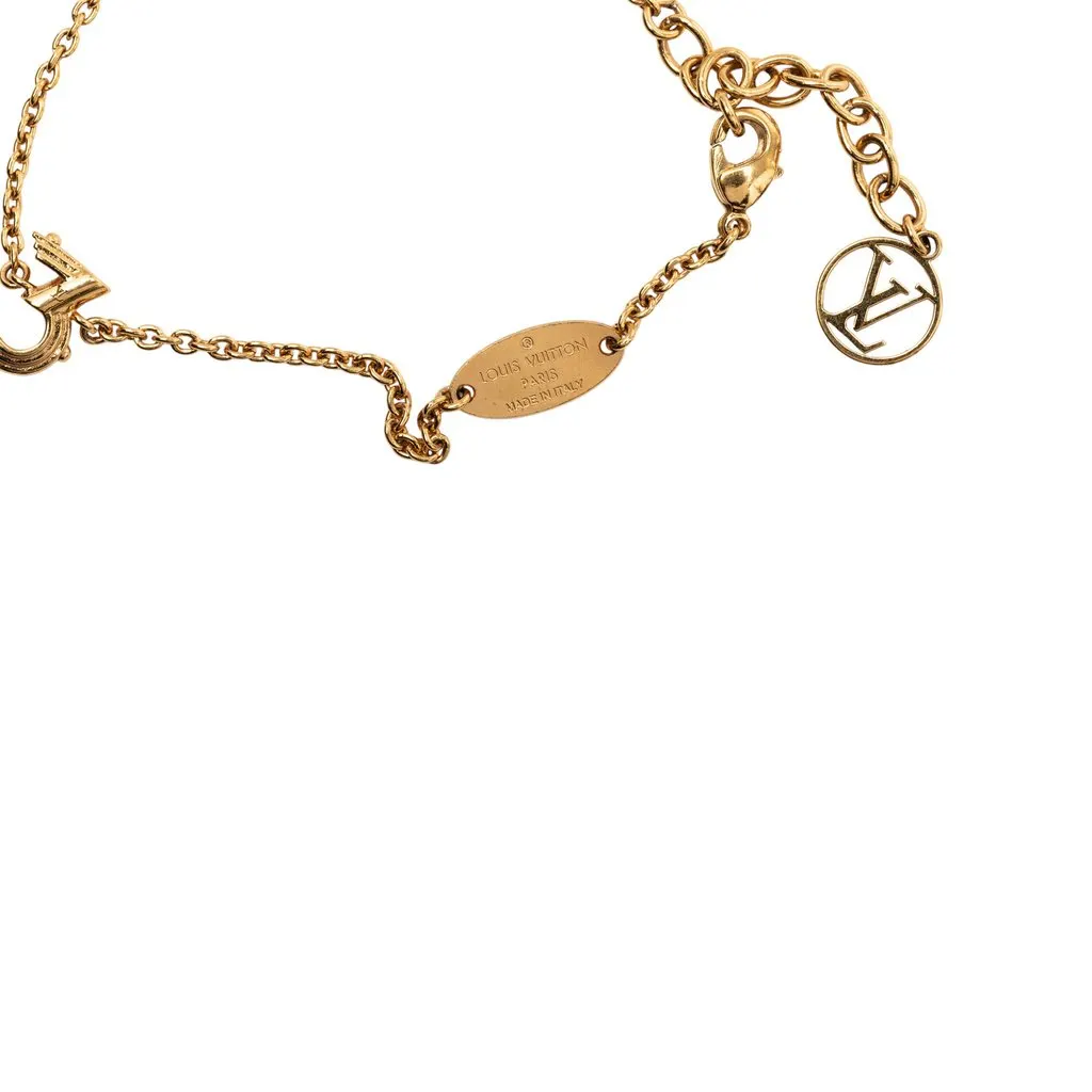 Louis Vuitton Gold Plated LV & Me Number 3 Bracelet Gold Metal Very good - Model View