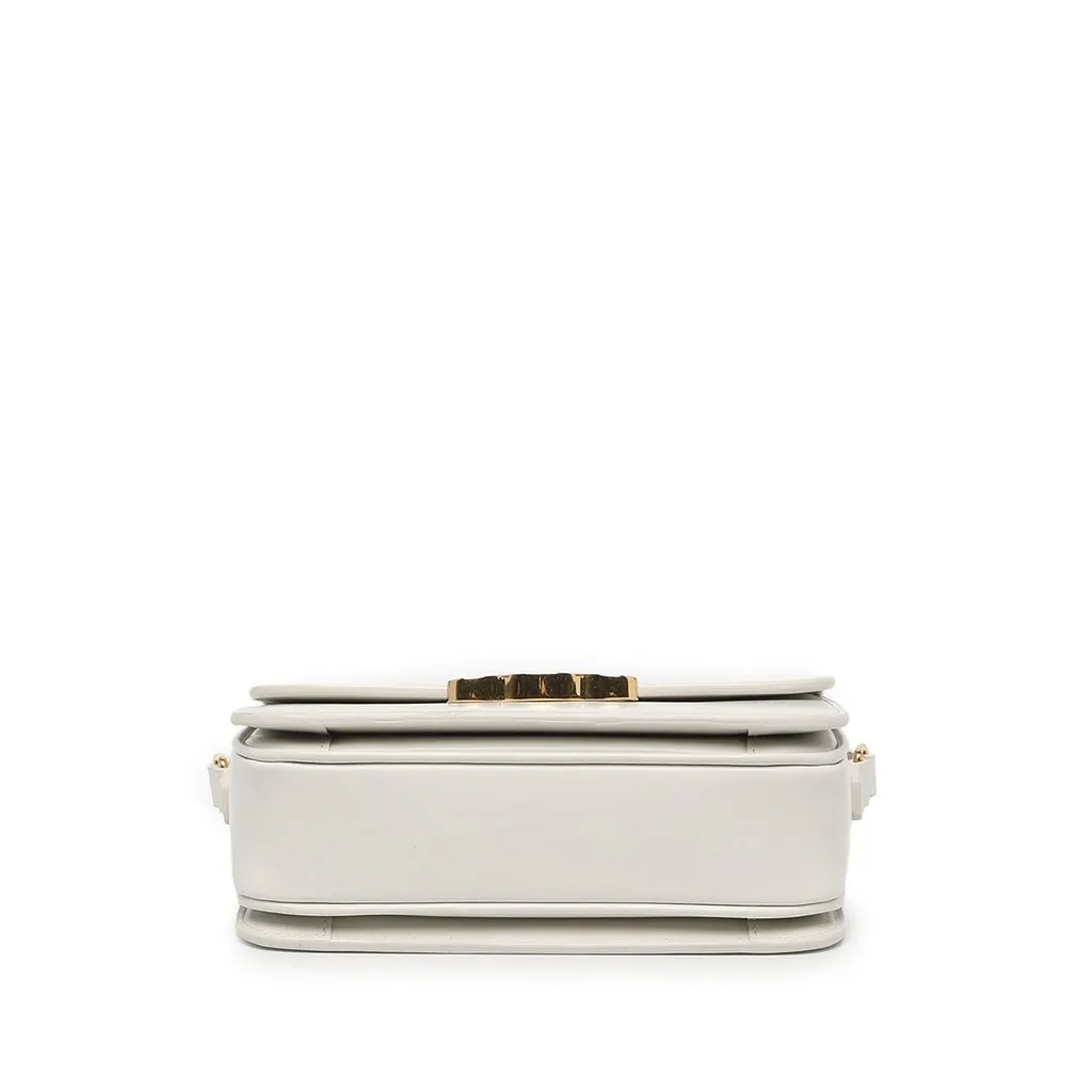 Celine Teen Shiny Calfskin Triomphe Crossbody White Leather Very good - Inside View