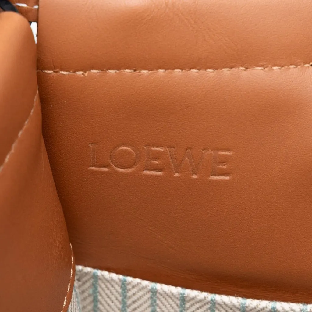 Loewe Small Canvas Cushion Tote Green Canvas Good - Box View