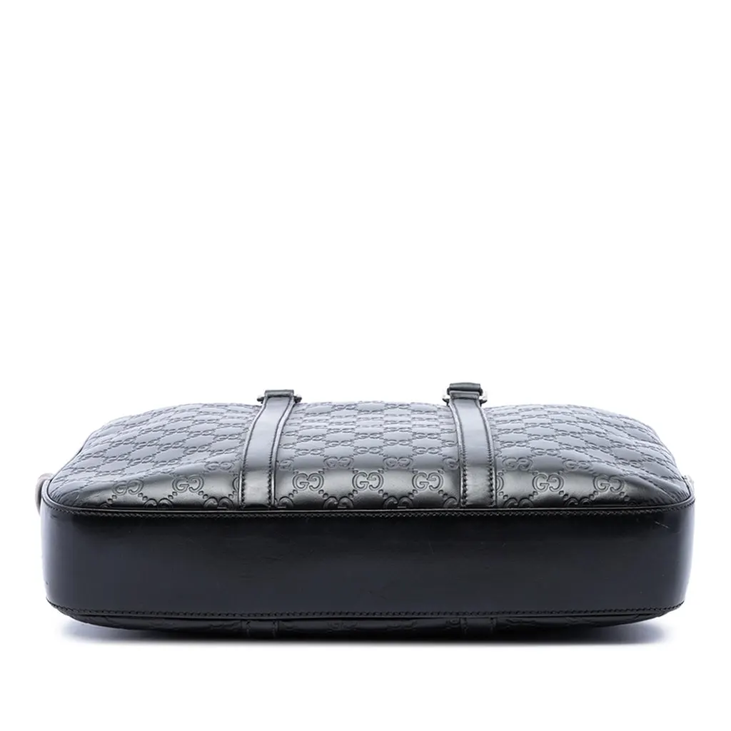 Gucci Guccissima Business Bag Black Leather Very good - Inside View