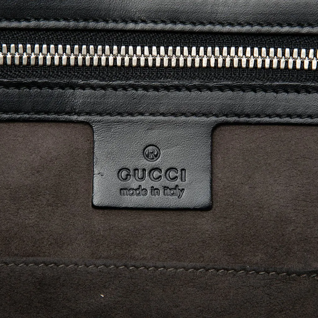 Gucci Guccissima Business Bag Black Leather Very good - Box View
