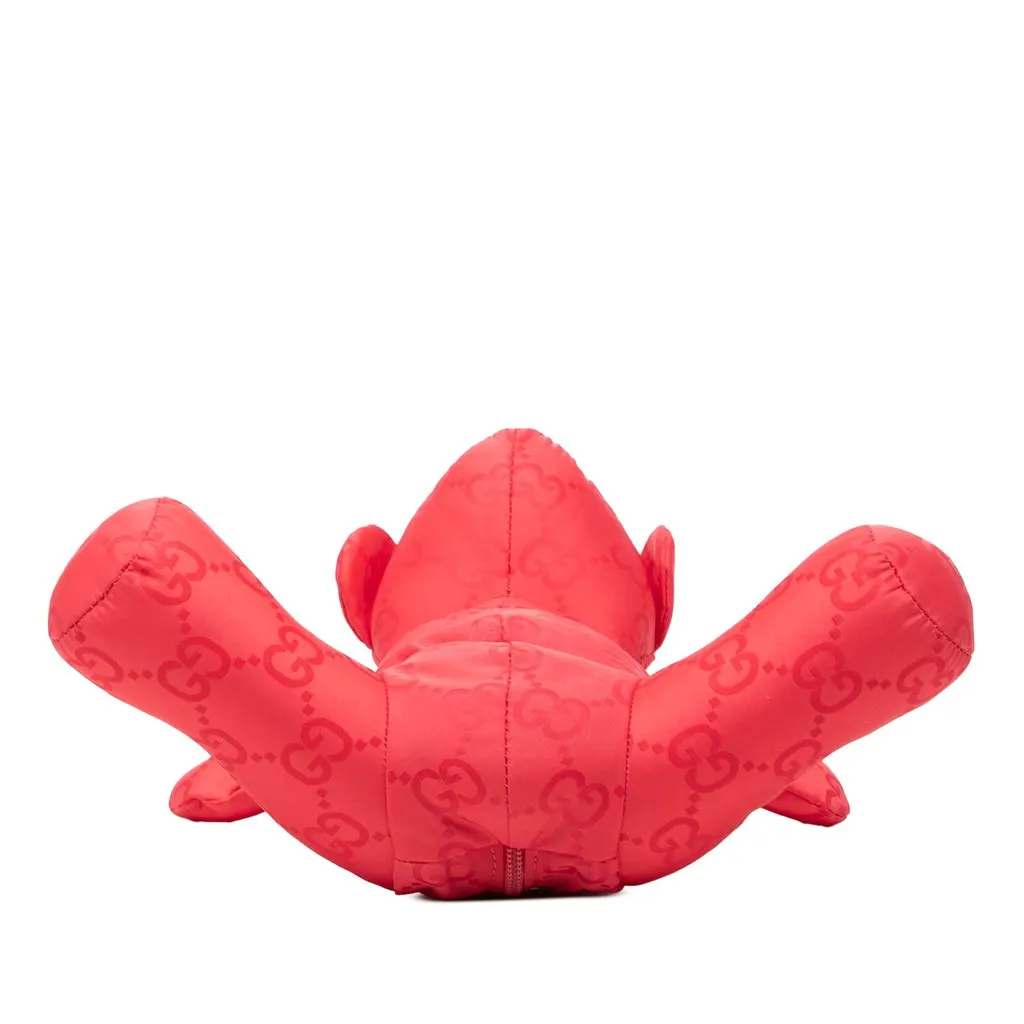 Gucci GG Nylon Teddy Bear Pouch Red Very good - Inside View