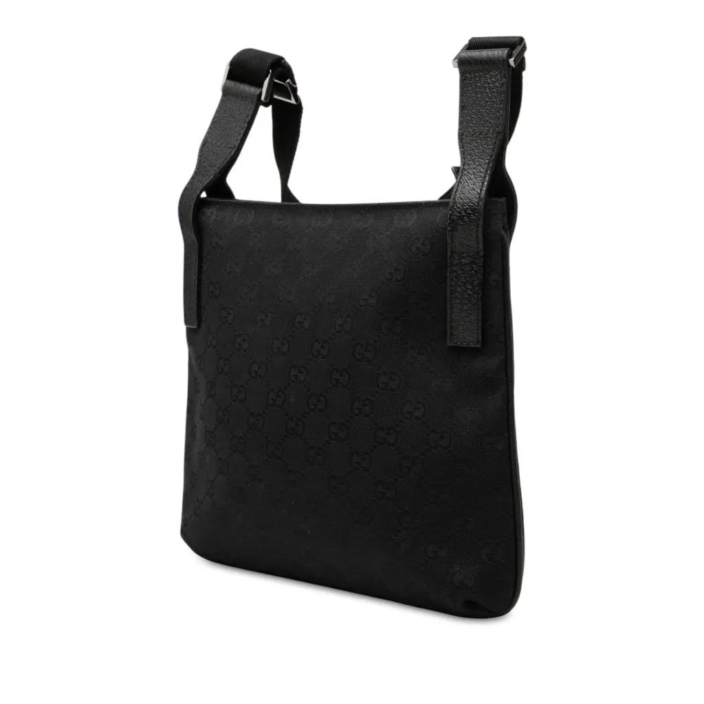 Gucci GG Canvas Crossbody Black Canvas Good - Back View