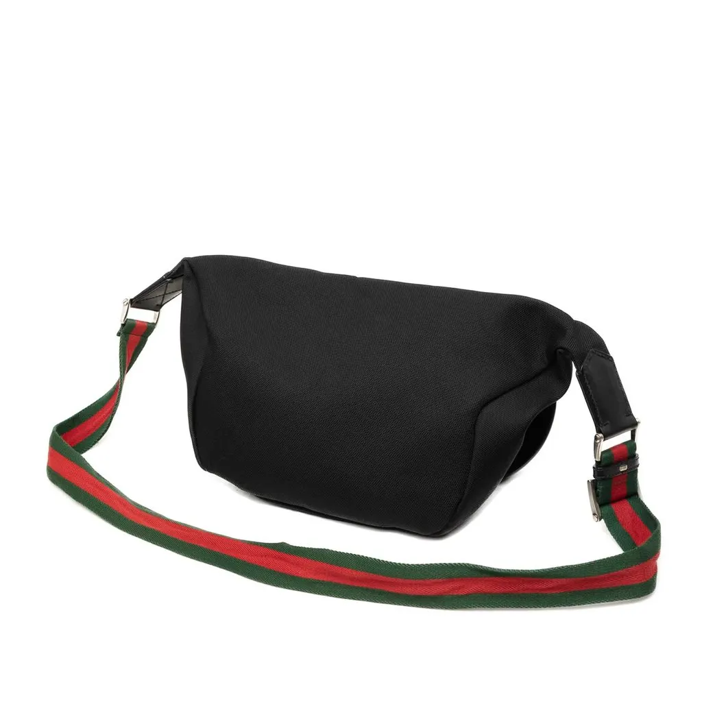 Gucci Canvas Techno Web Belt Bag Black Very good - Back View