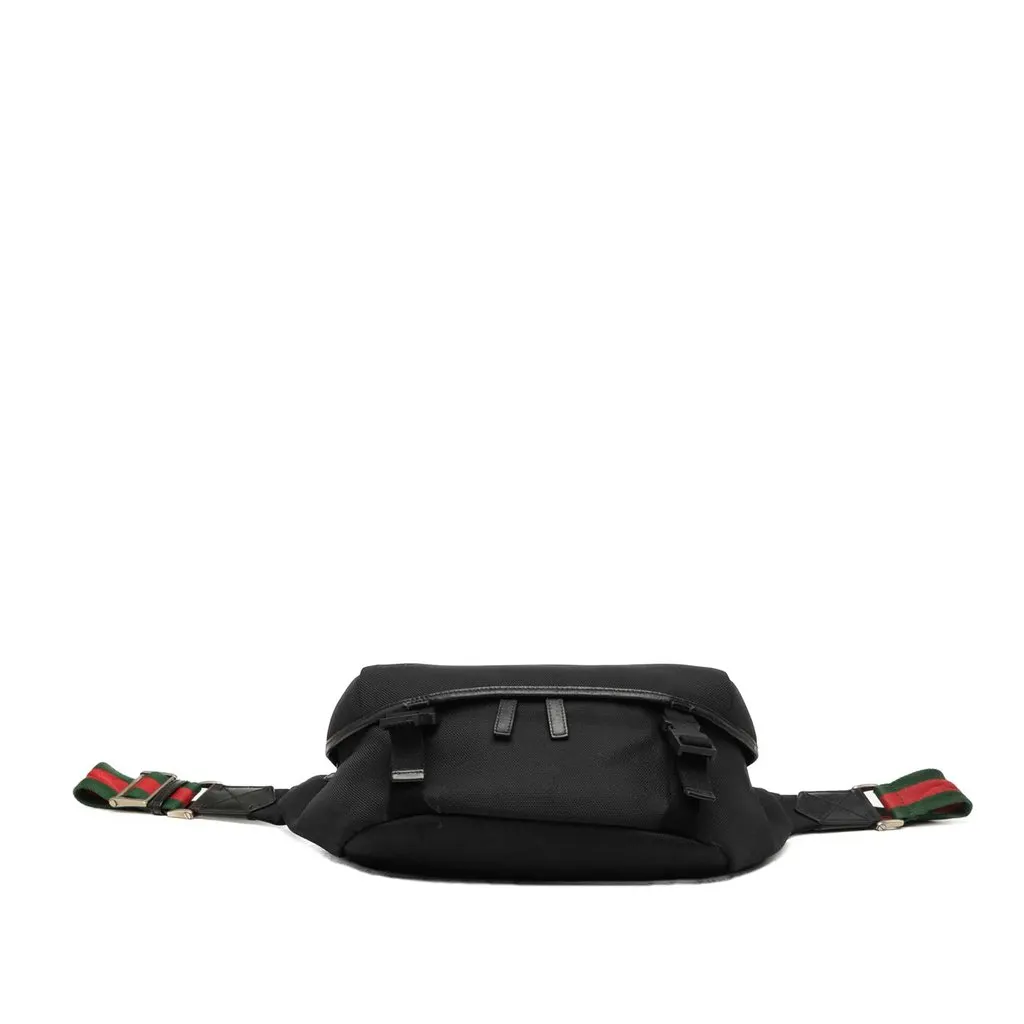Gucci Canvas Techno Web Belt Bag Black Very good - Inside View