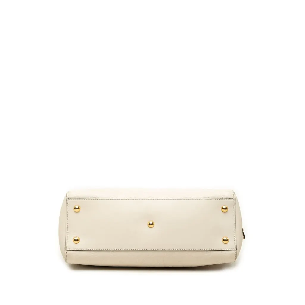 Gucci Medium Guccissima Soft Shoulder Bag White Leather Very good - Inside View